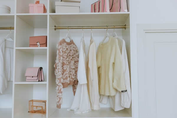 clothes hanging on rack