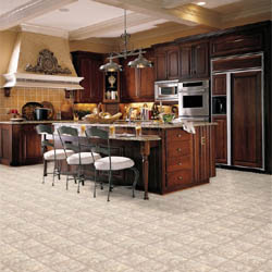 sheet vinyl flooring in kitchen