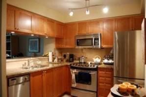 Small kitchen with limited countertop and cabinet space